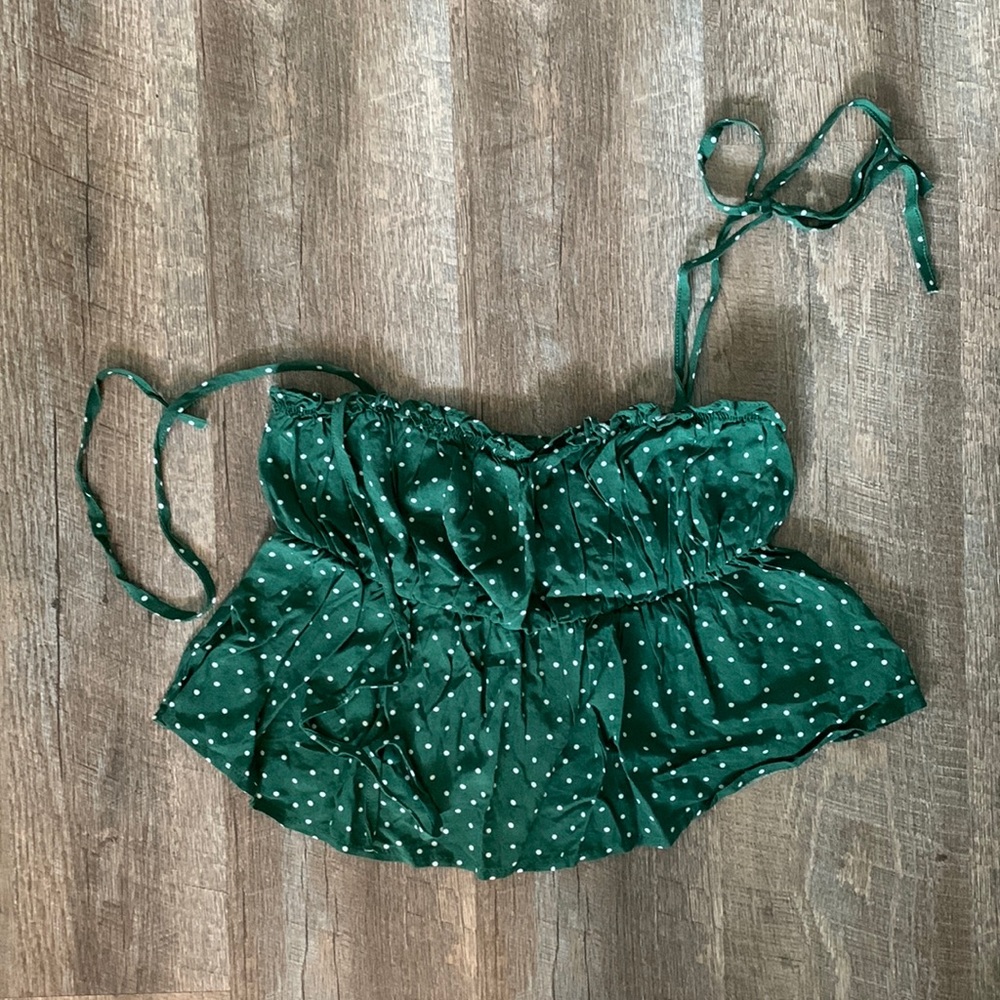 Green Crop Top
